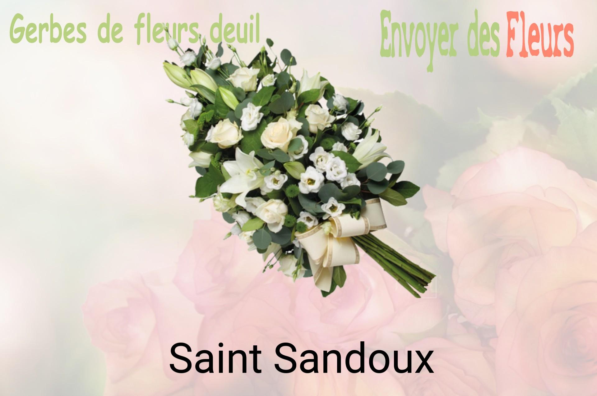 Gerbe de fleurs de deuil livrée à Saint-Sandoux